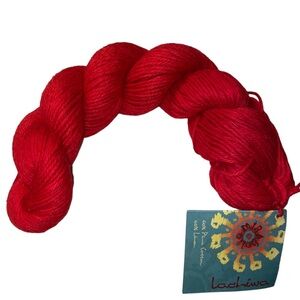 Mirasol Lachiwa Pima Cotton Linen DK Yarn Color 1412 Red Lightweight